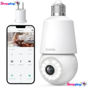Caméra de surveillance extérieure avec ampoule intégrée, Protégez votre maison avec une surveillance discrète et efficace - Shopping'O - photo 1