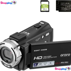 Caméra HDV - V12 Ordro 1080p, Capturez vos moments précieux avec une qualité exceptionnelle - Shopping'O - photo 1