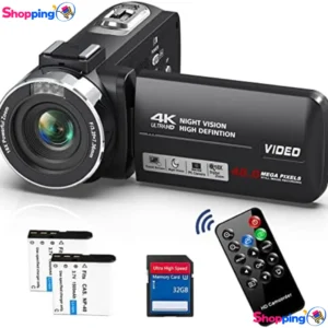 Caméra vidéo Ultra HD 4K avec zoom numérique 18x, Capturez vos moments en haute résolution - Shopping'O - photo 1