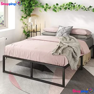 Lit plateforme métallique Lorelai, Un lit moderne et minimaliste pour un sommeil de qualité - Shopping'O - photo 1