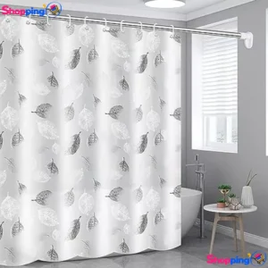 Rideau de douche motif feuilles 180x200 cm, Transformez votre salle de bain en un spa détendu - Shopping'O - photo 1
