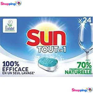 Sun Tout-En-1 Pastilles Lave-Vaisselle x24, Une vaisselle éclatante en un seul geste - Shopping'O - photo 1
