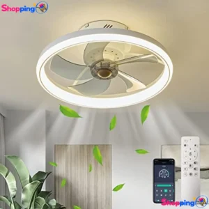 Ventilateur de plafond avec lampe LED et télécommande, Un design moderne et élégant pour votre intérieur - Shopping'O - photo 1